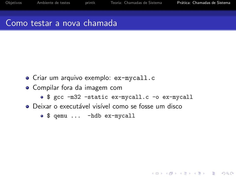 c Compilar fora da imagem com $ gcc -m32 -static c