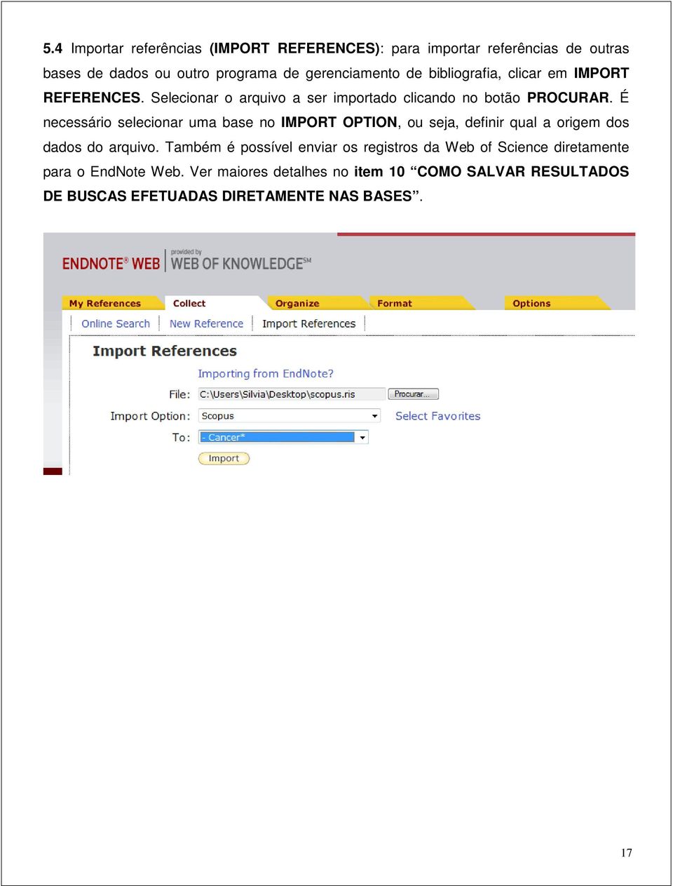 É necessário selecionar uma base no IMPORT OPTION, ou seja, definir qual a origem dos dados do arquivo.