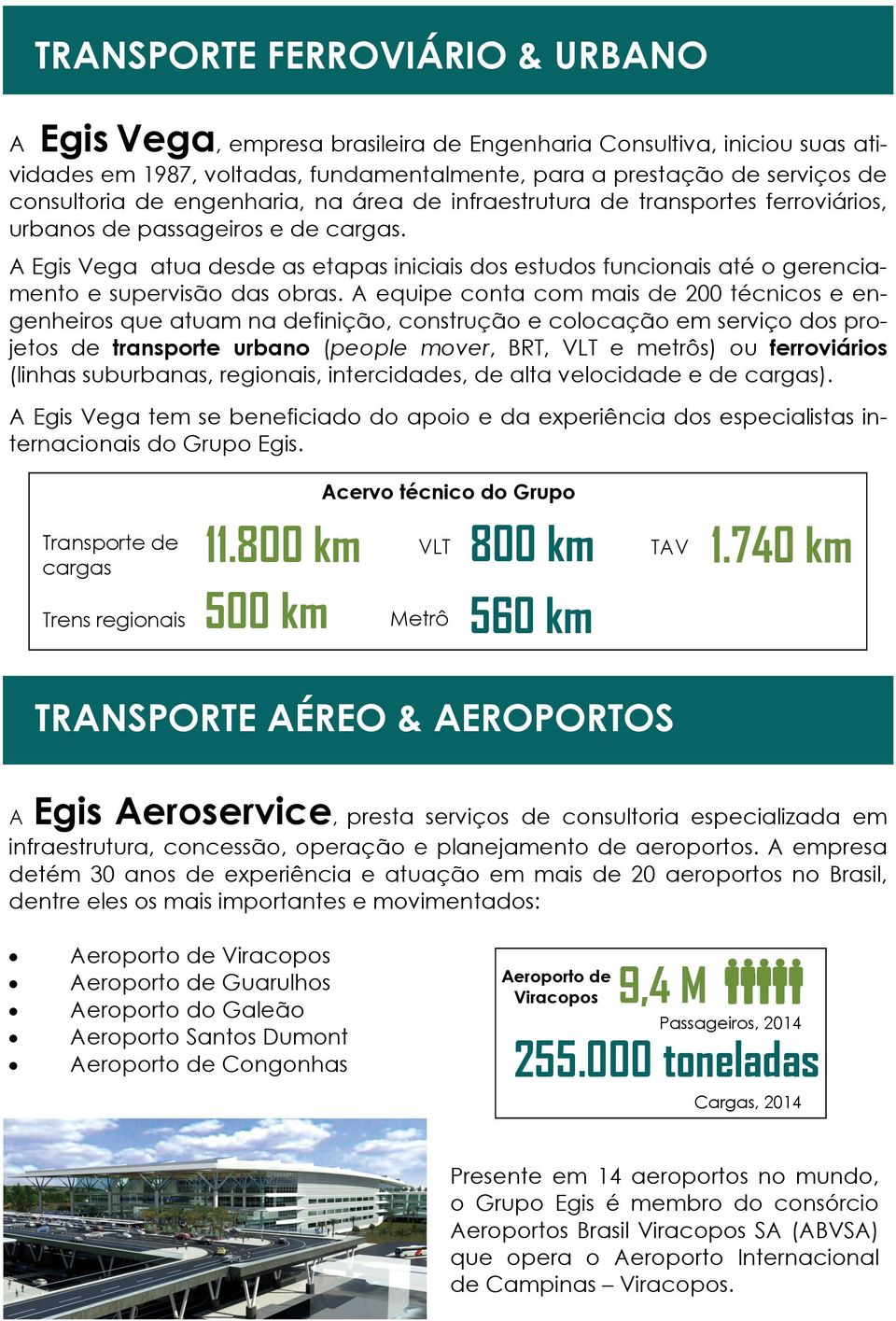 A Egis Vega atua desde as etapas iniciais dos estudos funcionais até o gerenciamento e supervisão das obras.