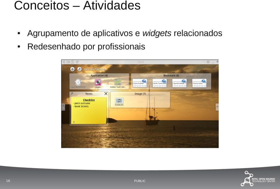 aplicativos e widgets