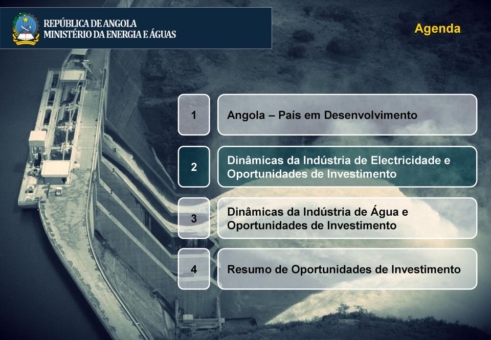 Indústria de Água e Oportunidades de Investimento 4 Resumo de