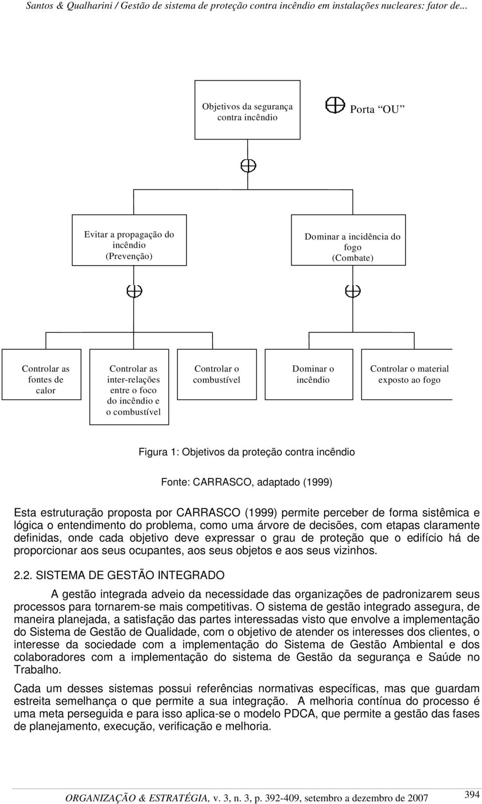 estruturação proposta por CARRASCO (1999) permite perceber de forma sistêmica e lógica o entendimento do problema, como uma árvore de decisões, com etapas claramente definidas, onde cada objetivo