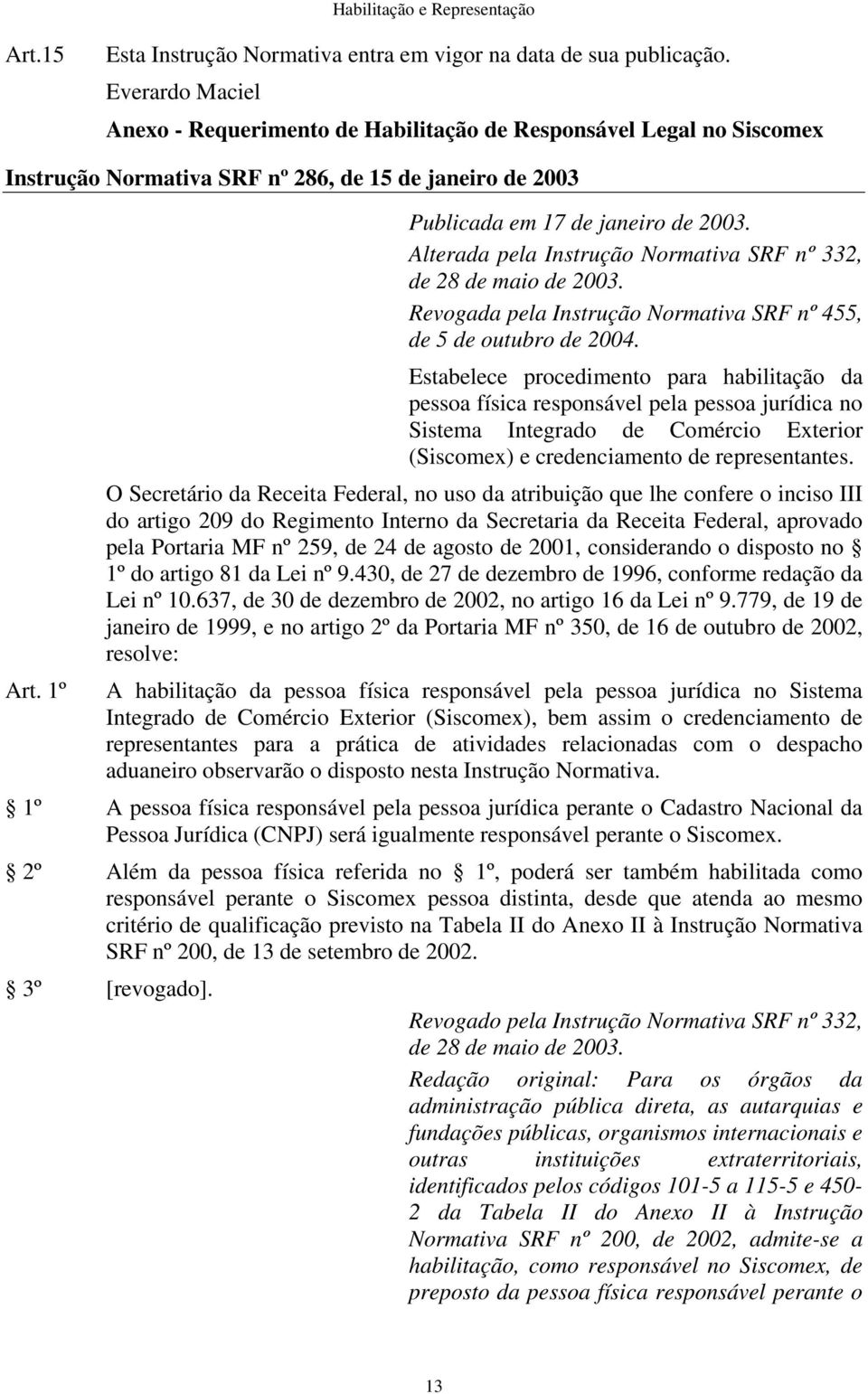 Alterada pela nstrução Normativa SRF nº 332, de 28 de maio de 2003. Revogada pela nstrução Normativa SRF nº 455, de 5 de outubro de 2004.