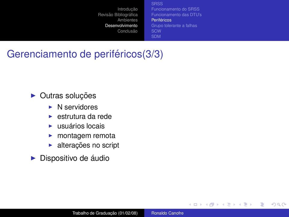 soluções N servidores estrutura da rede usuários locais