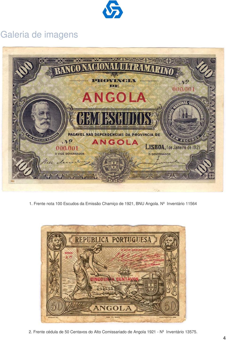 1921, BNU Angola. Nº Inventário 11564 2.