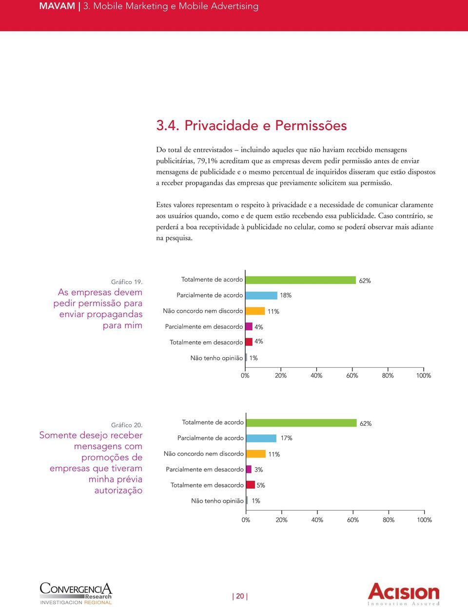 de publicidade e o mesmo percentual de inquiridos disseram que estão dispostos a receber propagandas das empresas que previamente solicitem sua permissão.