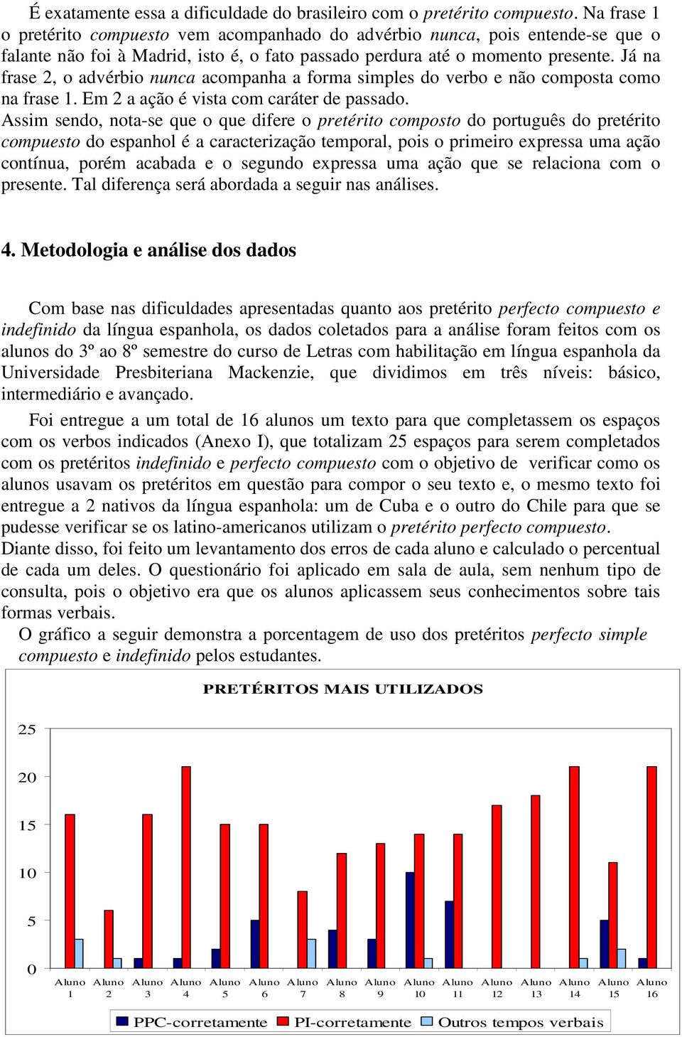 Já na frase 2, o advérbio nunca acompanha a forma simples do verbo e não composta como na frase 1. Em 2 a ação é vista com caráter de passado.