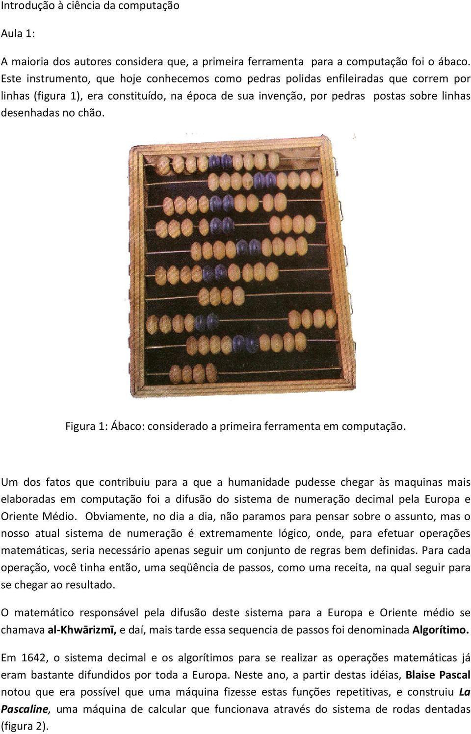 Figura 1: Ábaco: considerado a primeira ferramenta em computação.