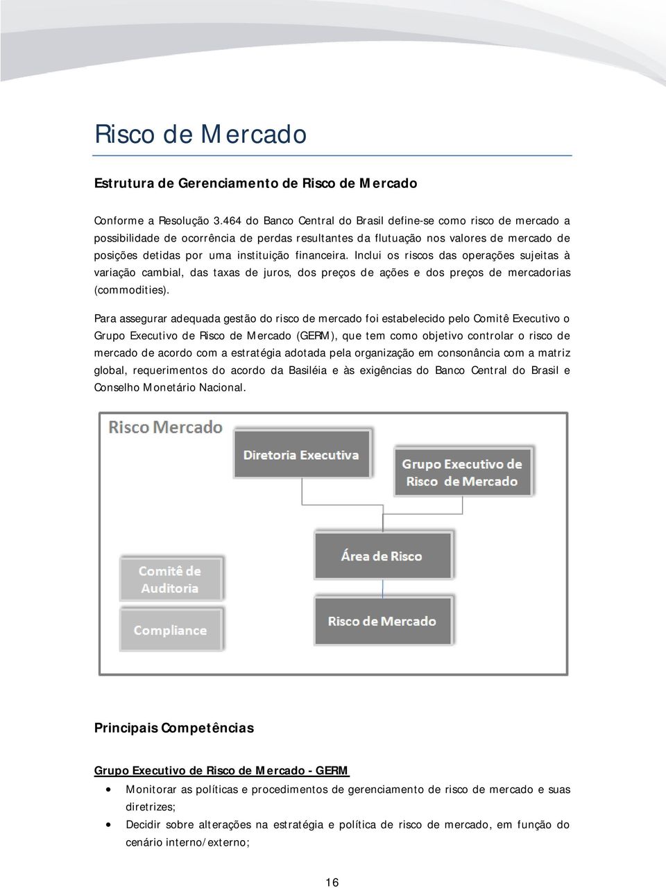 financeira. Inclui os riscos das operações sujeitas à variação cambial, das taxas de juros, dos preços de ações e dos preços de mercadorias (commodities).