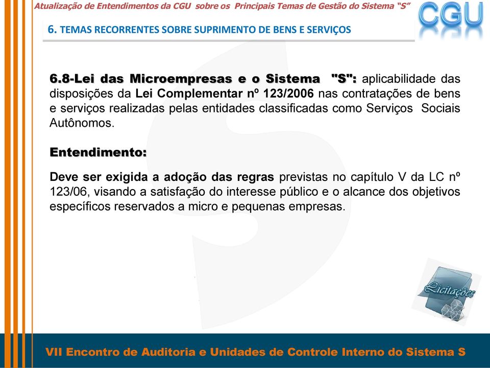 de bens e serviços realizadas pelas entidades classificadas como Serviços Sociais Autônomos.