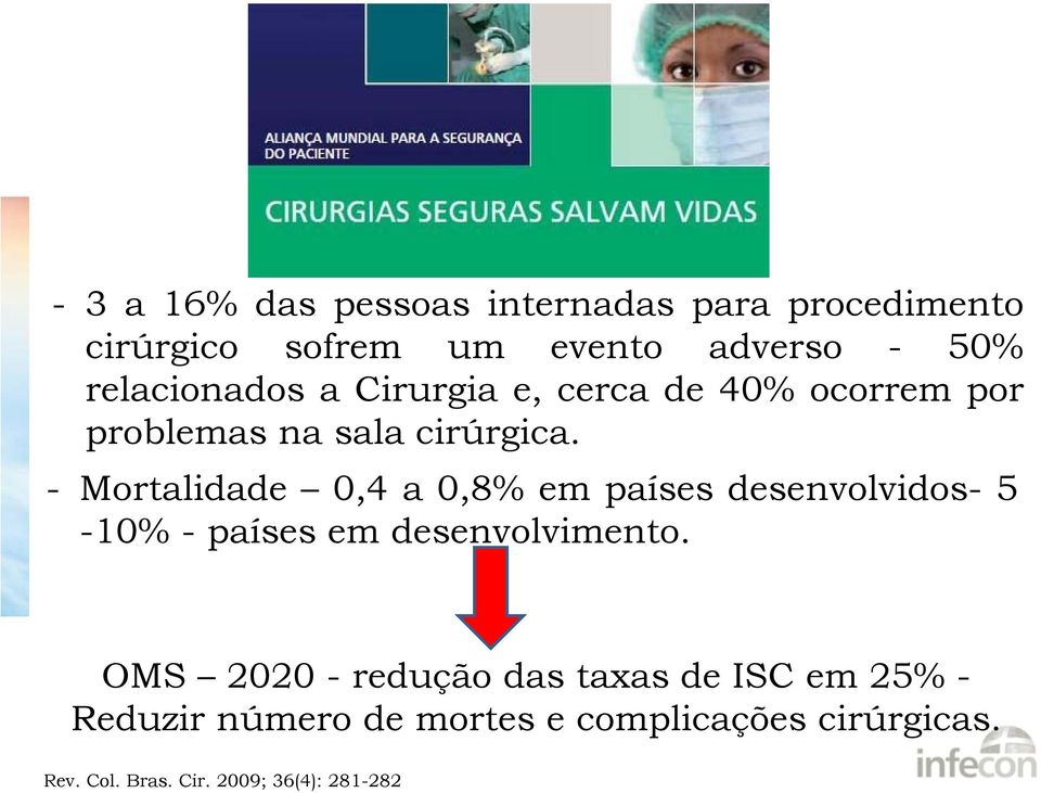 - Mortalidade 0,4 a 0,8% em países desenvolvidos- 5-10% - países em desenvolvimento.