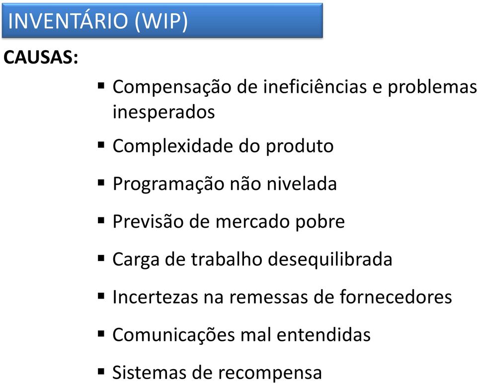 Previsão de mercado pobre Carga de trabalho desequilibrada