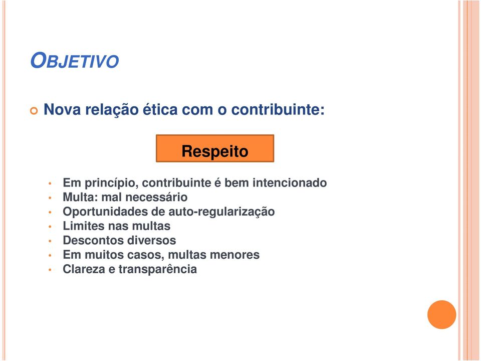 necessário Oportunidades de auto-regularização Limites nas