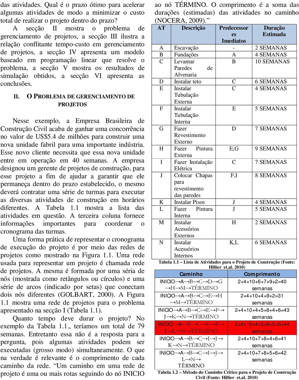 linear que resolve o problema, a secção V mostra os resultados de simulação obtidos, a secção VI apresenta as conclusões. II.