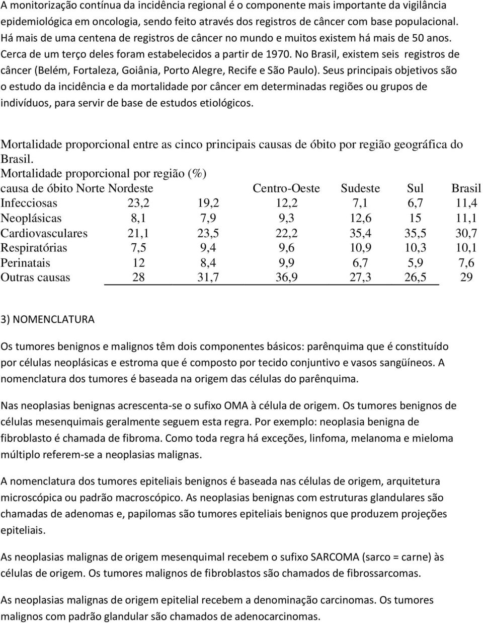 No Brasil, existem seis registros de câncer (Belém, Fortaleza, Goiânia, Porto Alegre, Recife e São Paulo).