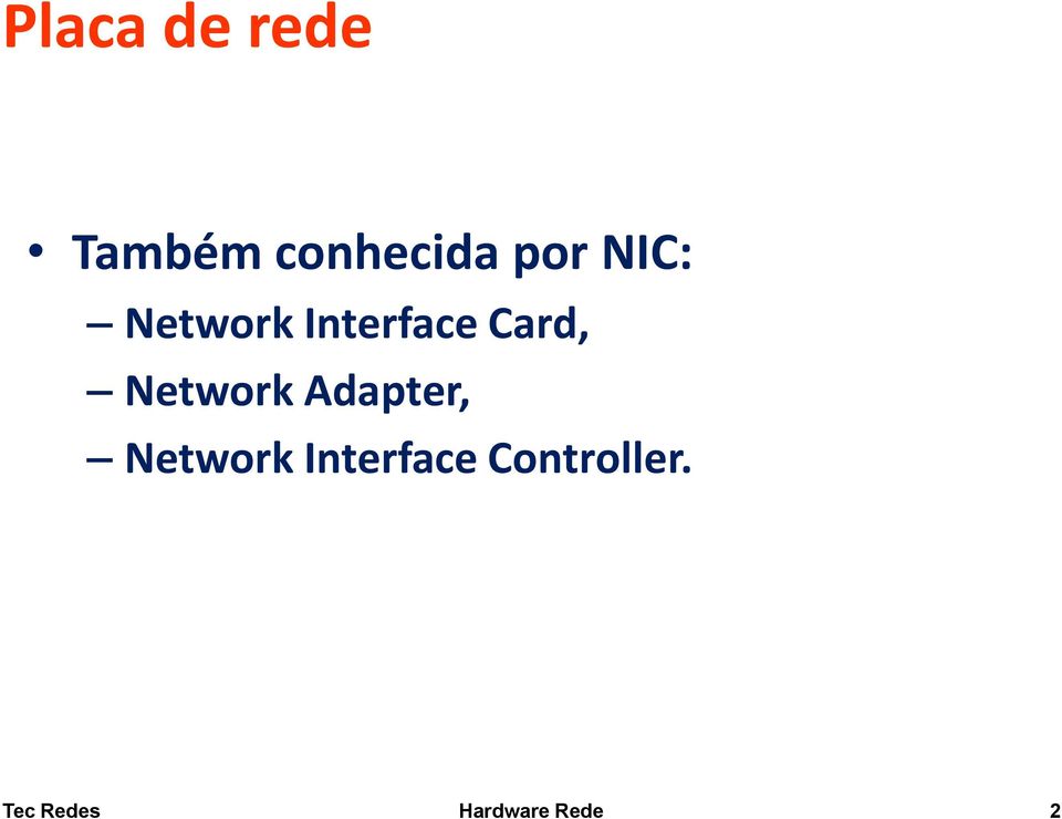 Interface Card, Network