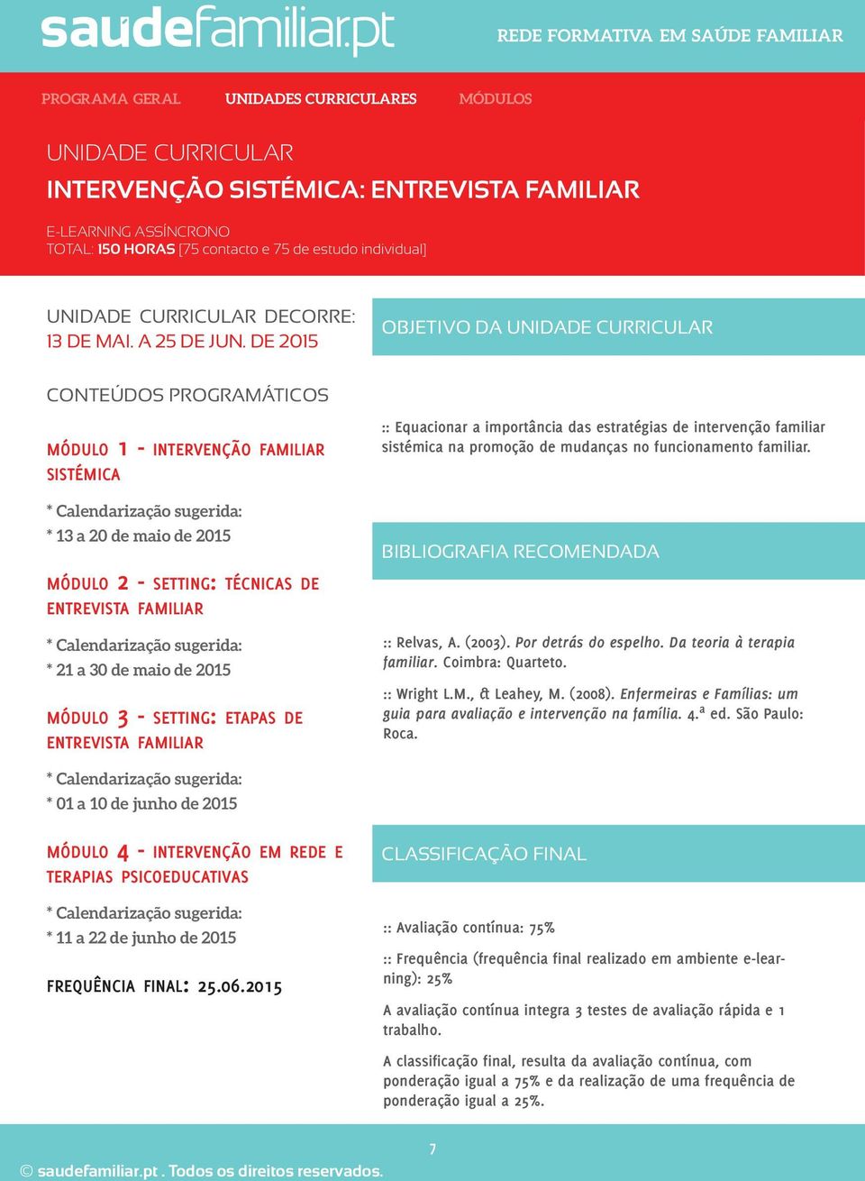 entrevista familiar :: Equacionar a importância das estratégias de intervenção familiar sistémica na promoção de mudanças no funcionamento familiar. :: Relvas, A. (2003). Por detrás do espelho.