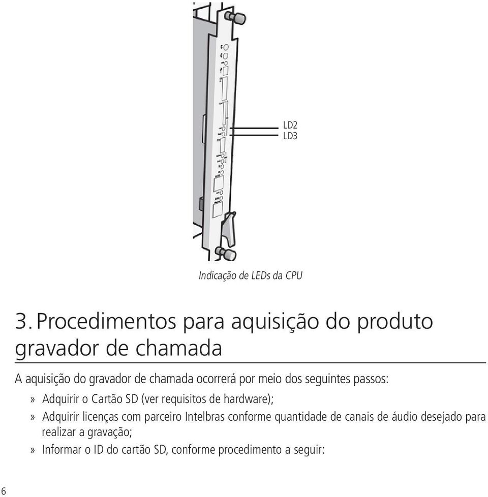 ocorrerá por meio dos seguintes passos: Adquirir o Cartão SD (ver requisitos de hardware); Adquirir