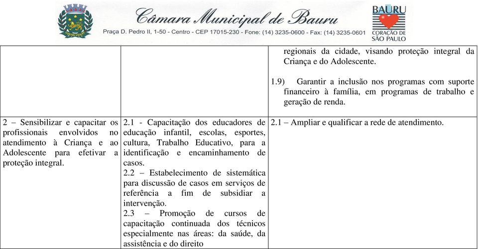 2 Estabelecimento de sistemática para discussão de casos em serviços de referência a fim de subsidiar a intervenção. 2.