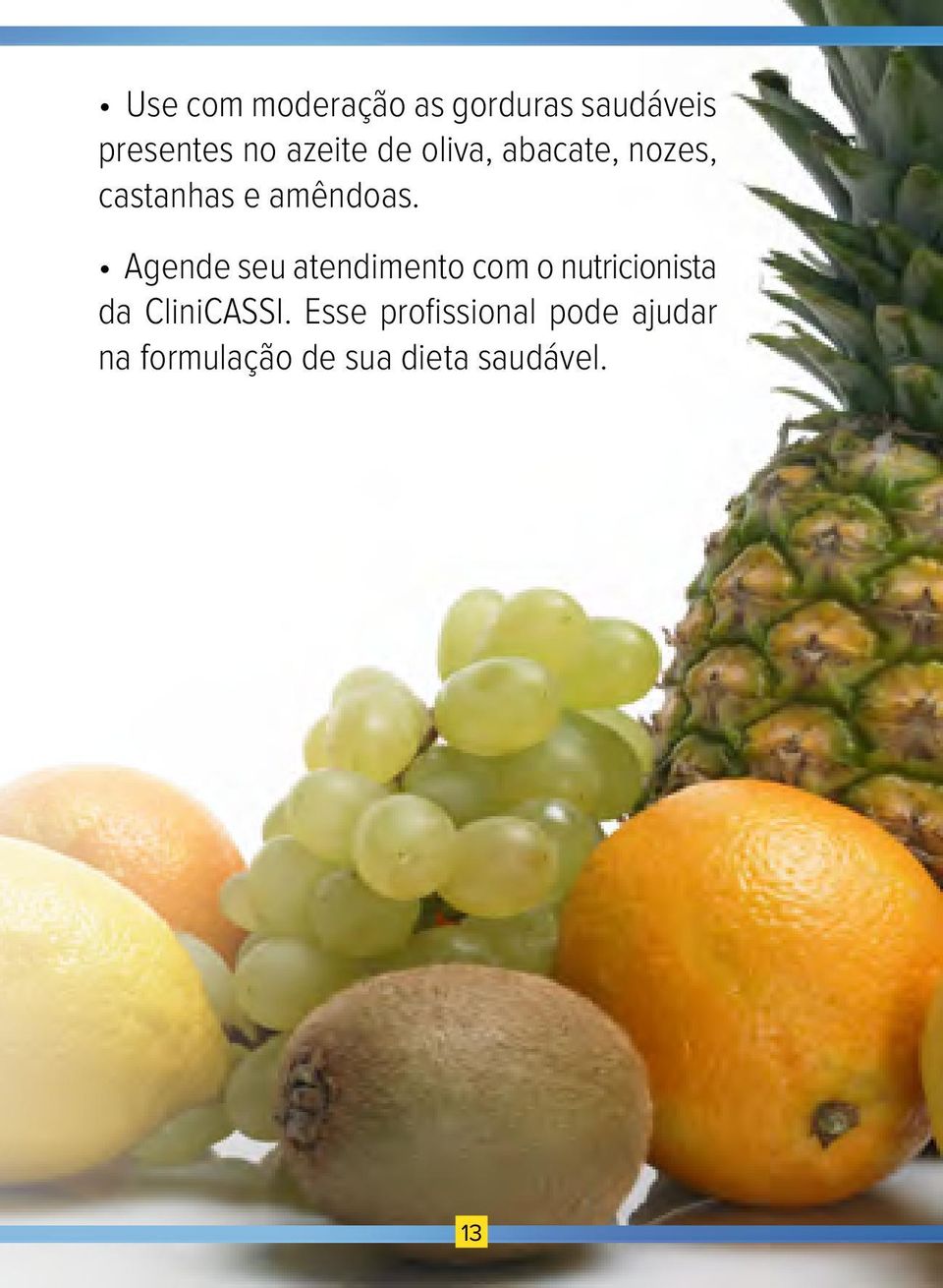 Agende seu atendimento com o nutricionista da CliniCASSI.