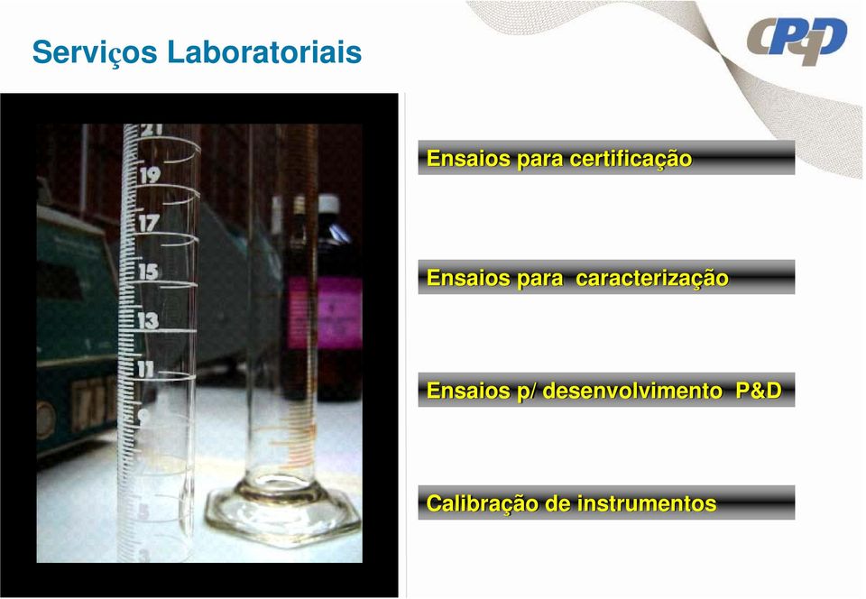 caracterização Ensaios p/