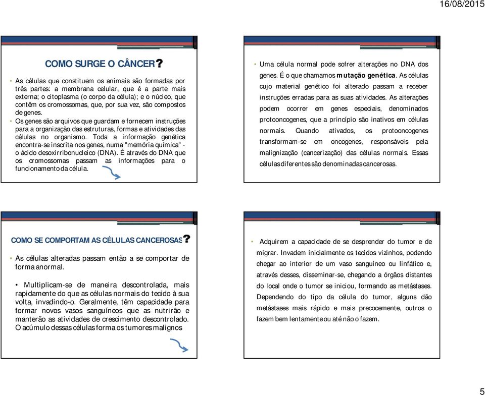 Toda a informação genética encontra-se inscrita nos genes, numa "memória química" - o ácido desoxirribonucleico (DNA).