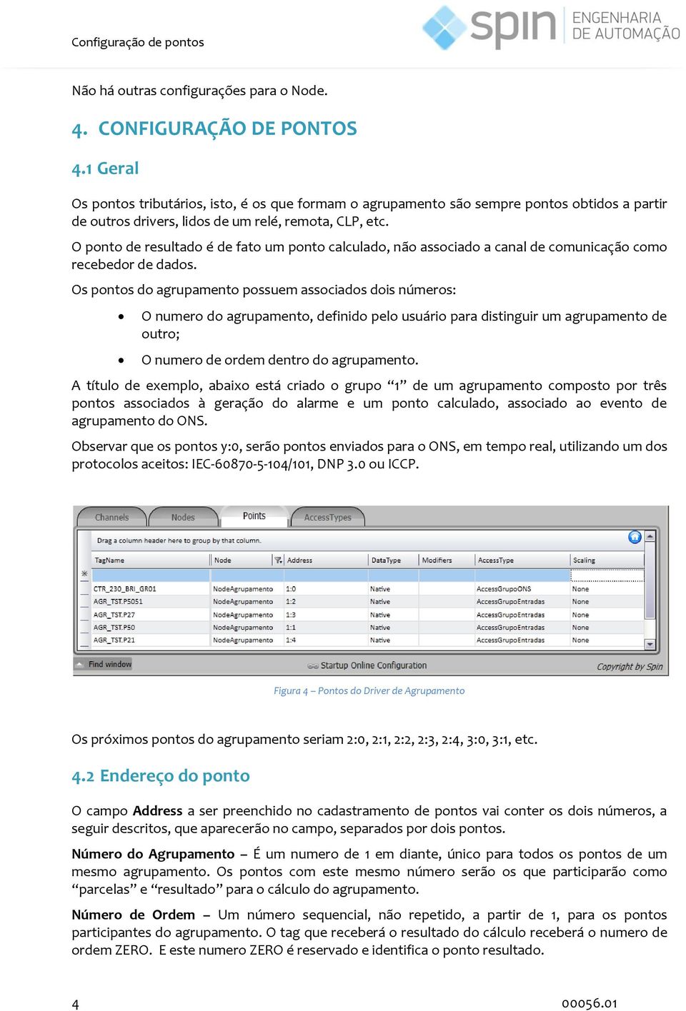 O ponto de resultado é de fato um ponto calculado, não associado a canal de comunicação como recebedor de dados.