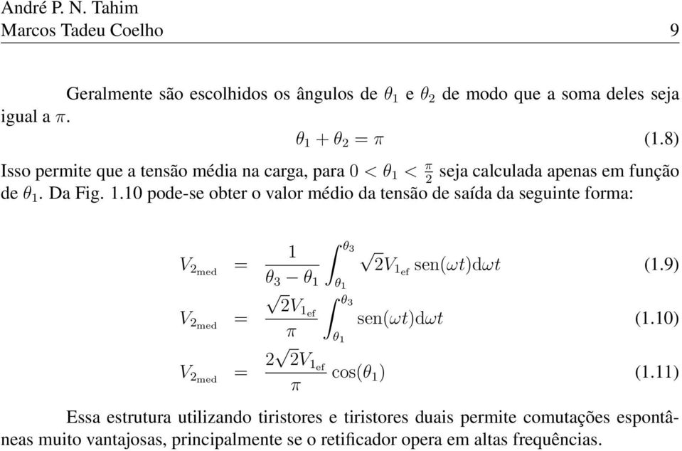 < π seja calculada apenas em função 2 de θ 1.