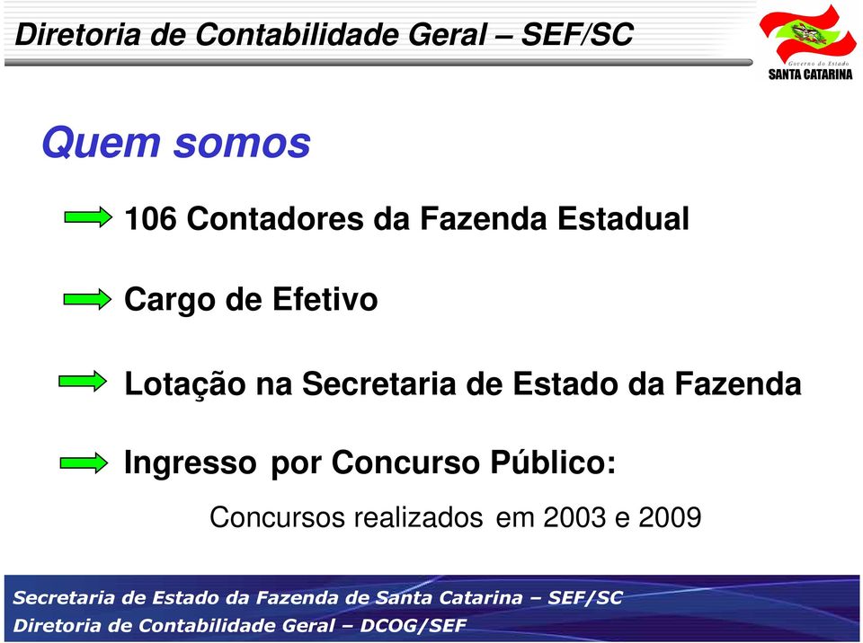 Lotação na Secretaria de Estado da Fazenda Ingresso