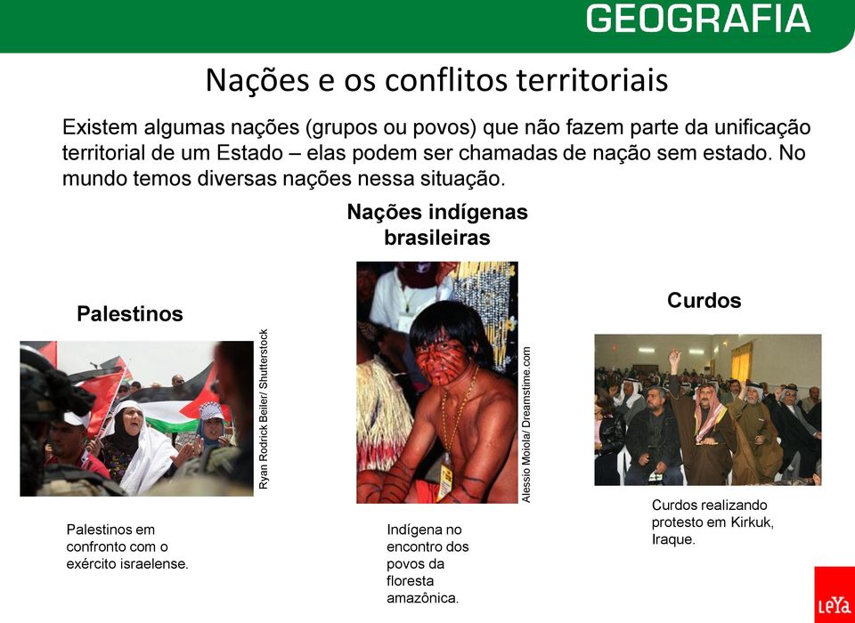 territorial de um Estado elas podem ser chamadas de nação sem estado. No mundo temos diversas nações nessa situação.