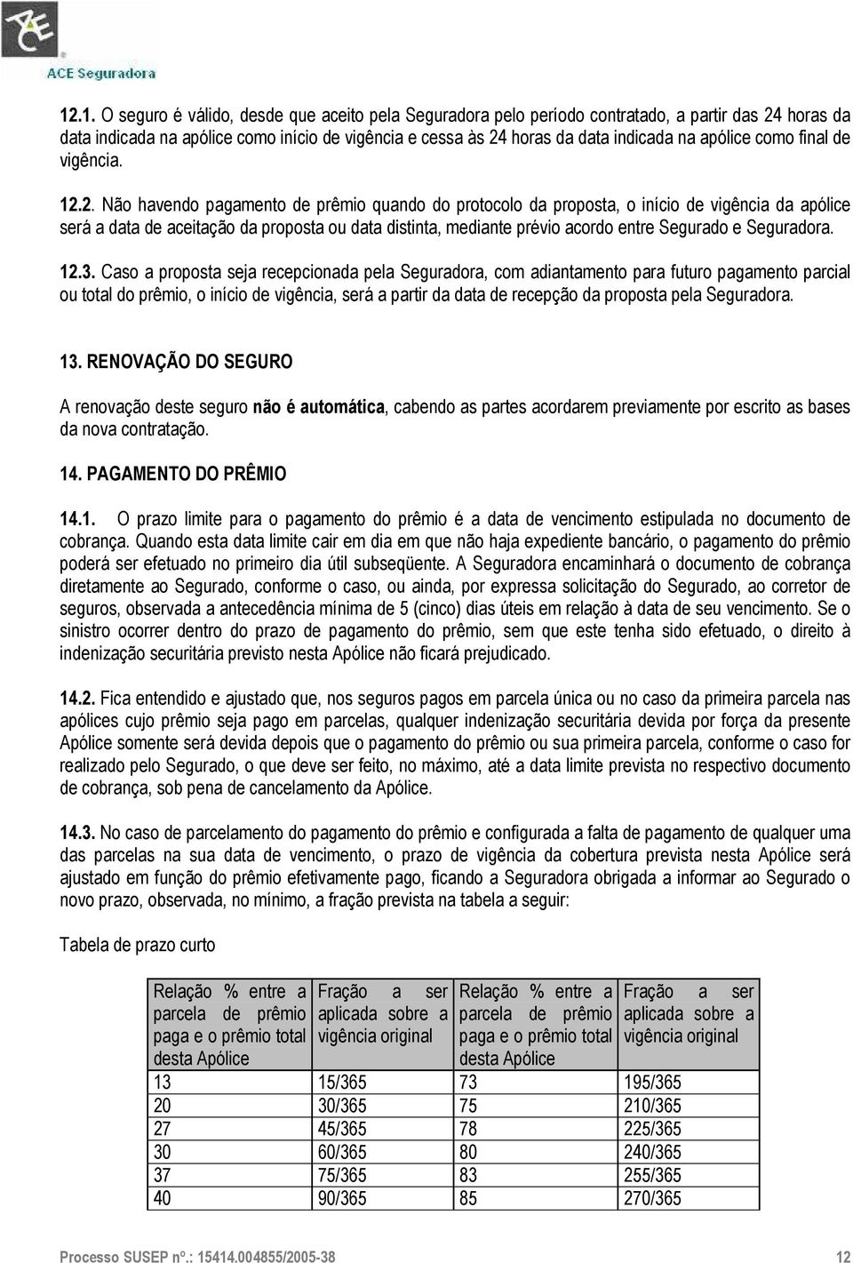 2. Não havendo pagamento de prêmio quando do protocolo da proposta, o início de vigência da apólice será a data de aceitação da proposta ou data distinta, mediante prévio acordo entre Segurado e