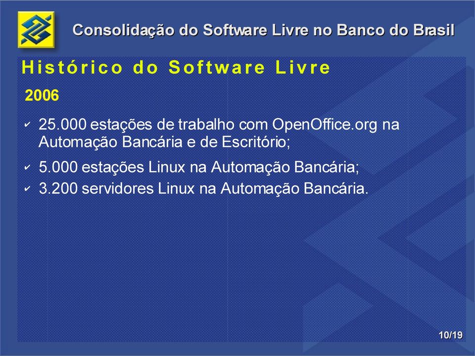 000 estações de trabalho com OpenOffice.