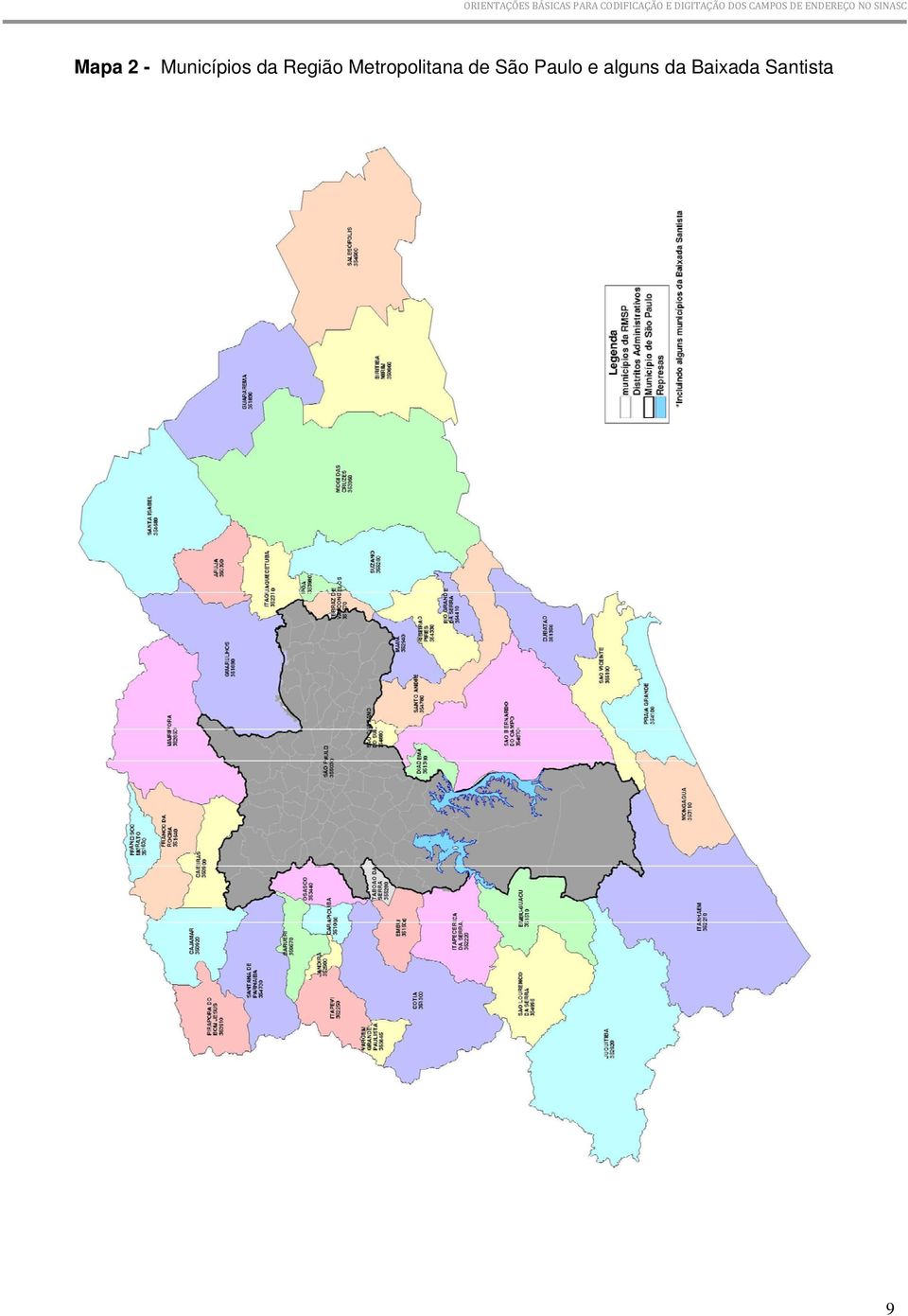 Mapa 2 - Municípios da Região