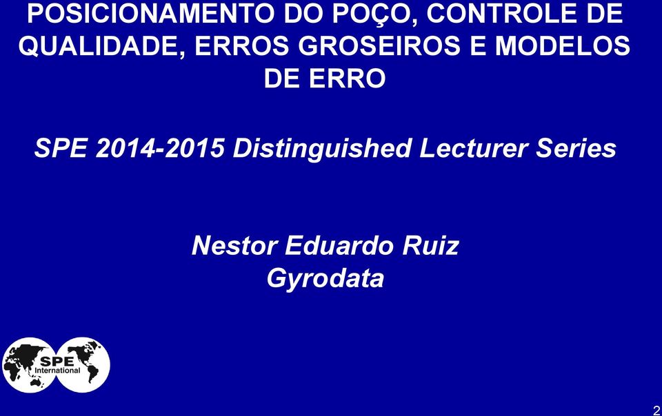 DE ERRO SPE 2014-2015 Distinguished