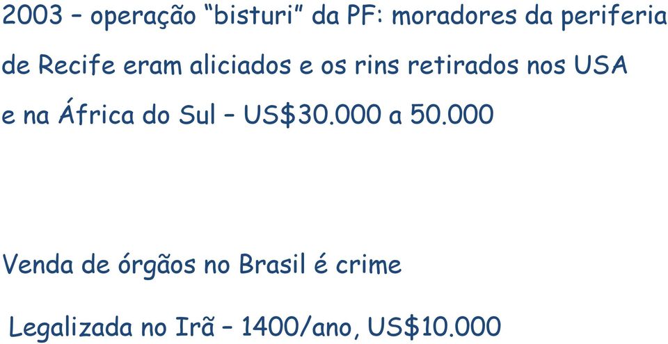 e na África do Sul US$30.000 a 50.