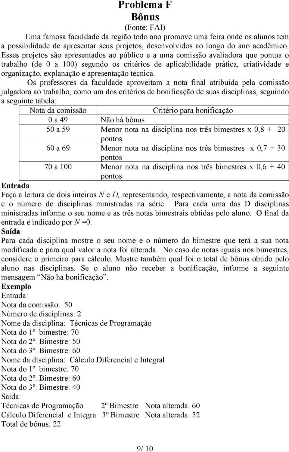 apresentação técnica.