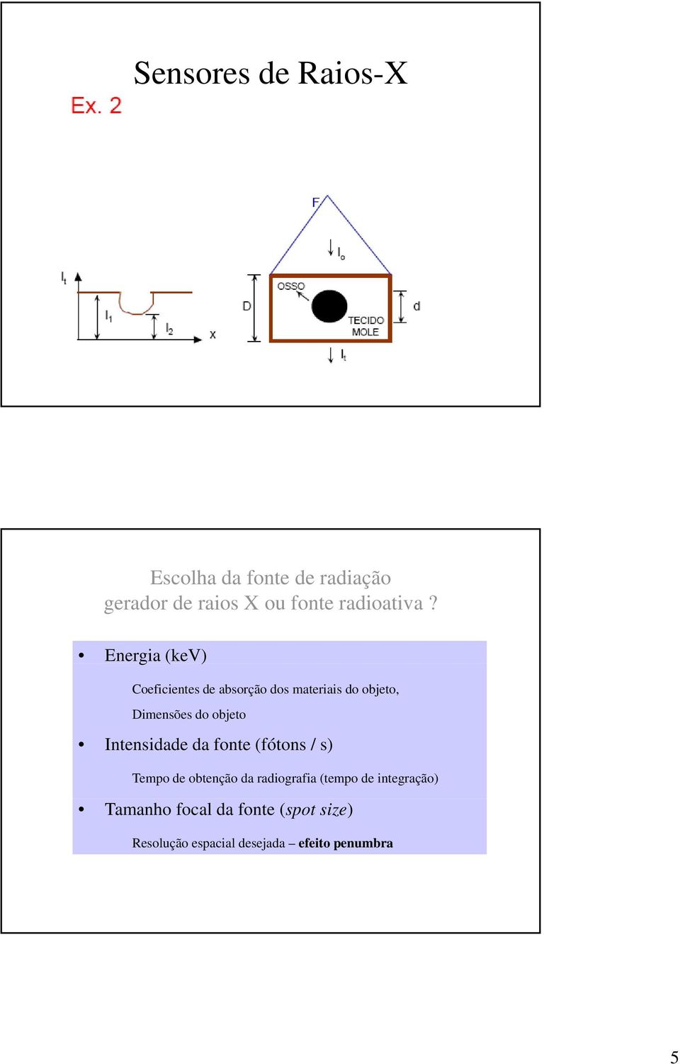 Energia (kev) Coeficientes de absorção dos materiais do objeto, Dimensões do objeto