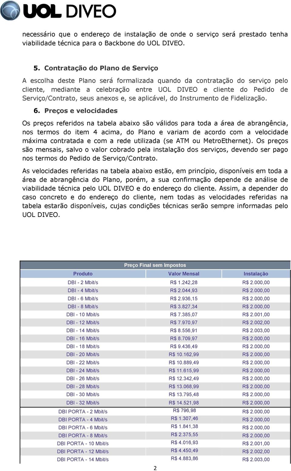 seus anexos e, se aplicável, do Instrumento de Fidelização. 6.