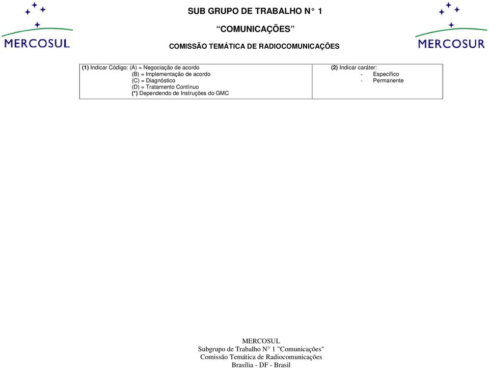 Tratamento Contínuo (*) Dependendo de Instruções