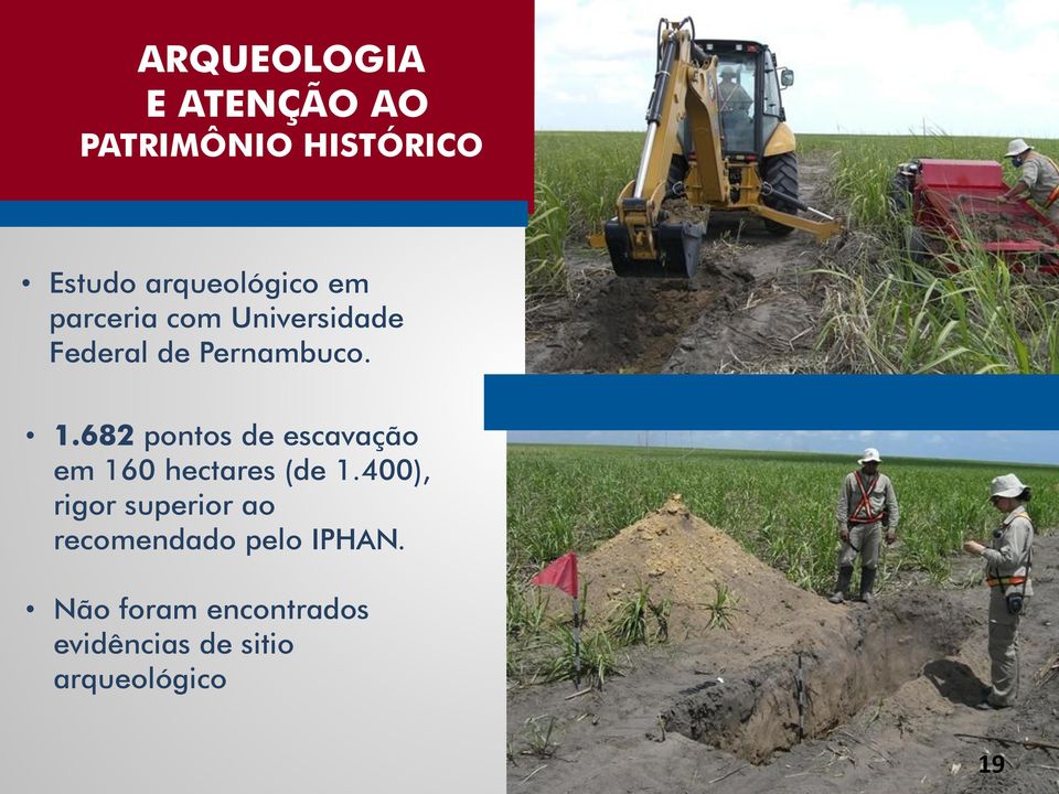 682 pontos de escavação em 160 hectares (de 1.