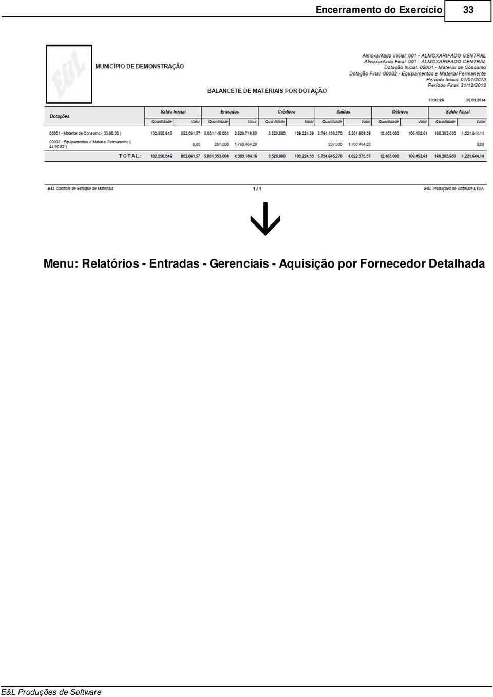 Entradas - Gerenciais -