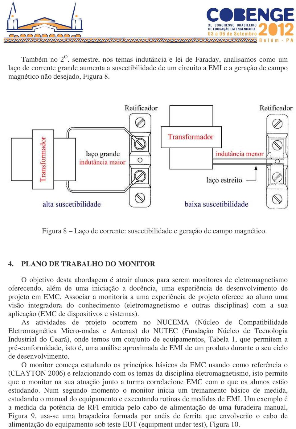 Figura 8 Laço de corrente: suscetibilidade e geração de campo magnético. 4.