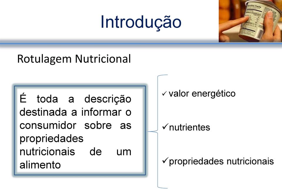 sobre as propriedades nutricionais de um