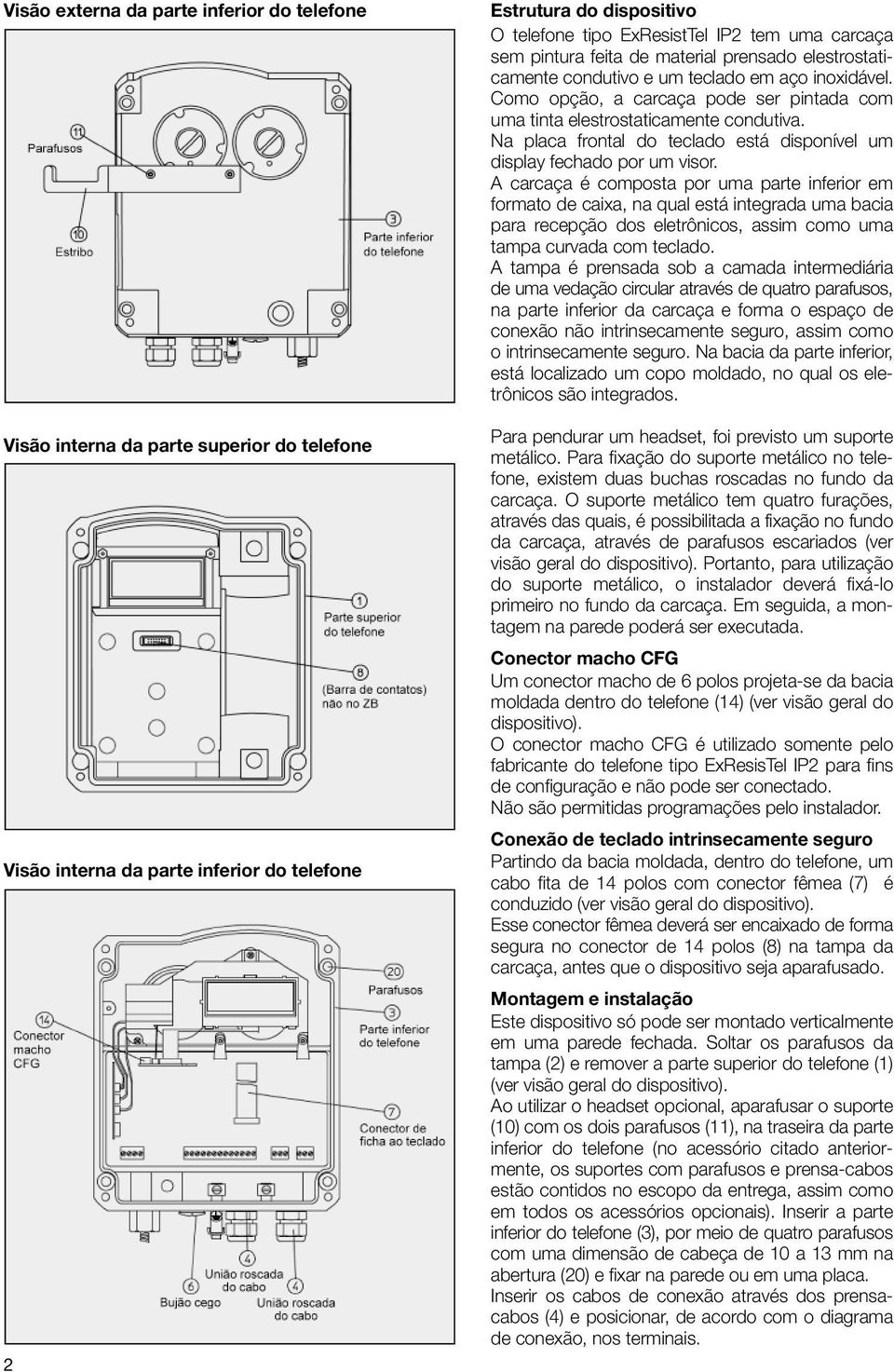 Na placa frontal do teclado está disponível um display fechado por um visor.