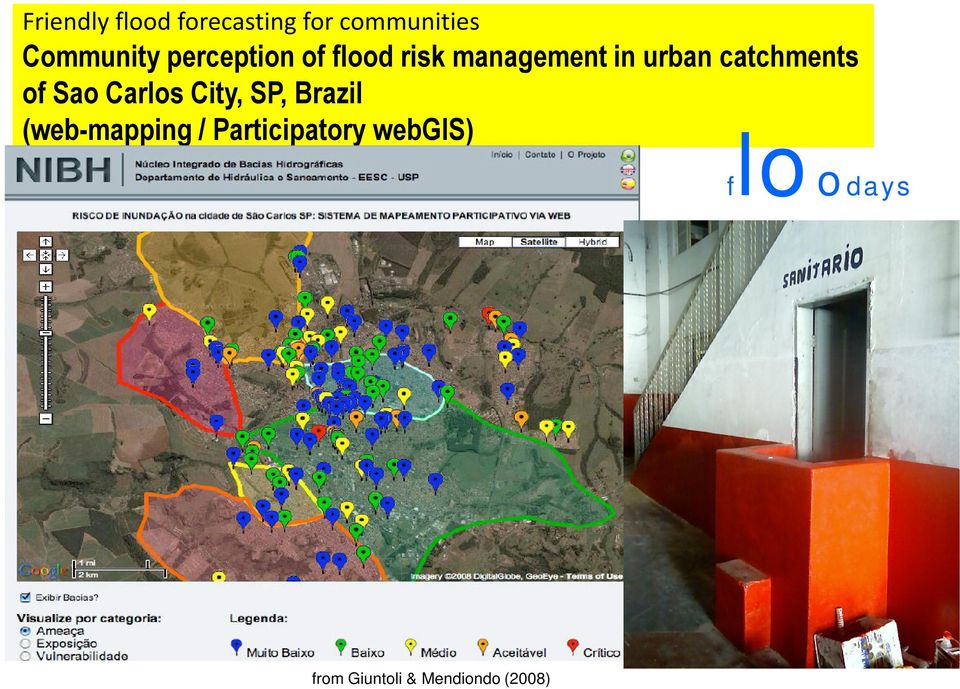 catchments of Sao Carlos City, SP, Brazil (web-mapping
