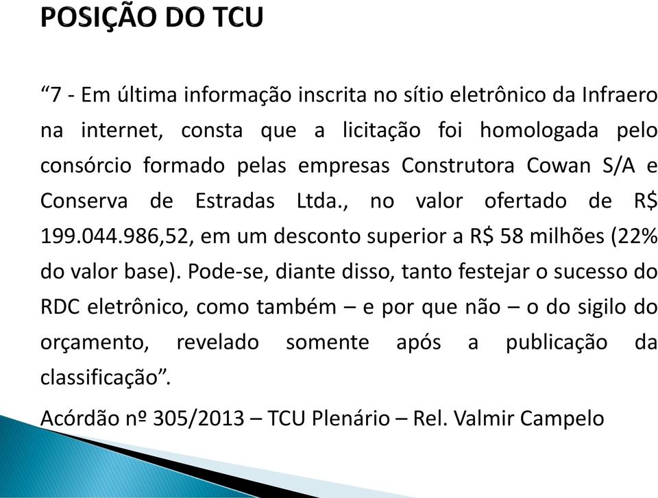 986,52, em um desconto superior a R$ 58 milhões (22% do valor base).