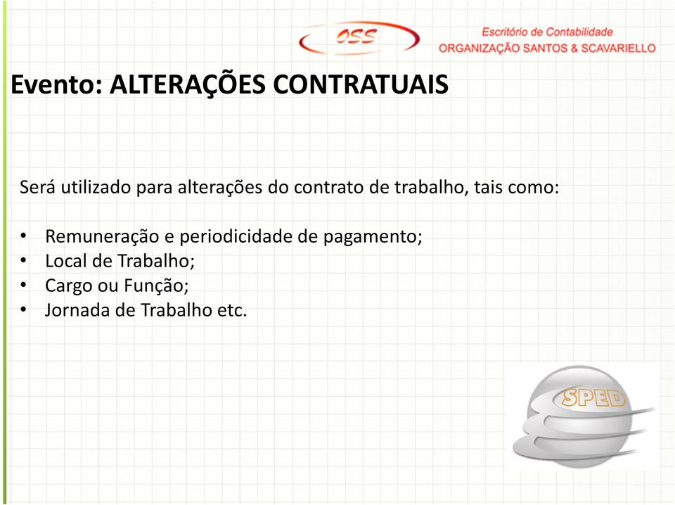 como: Remuneração e periodicidade de pagamento;