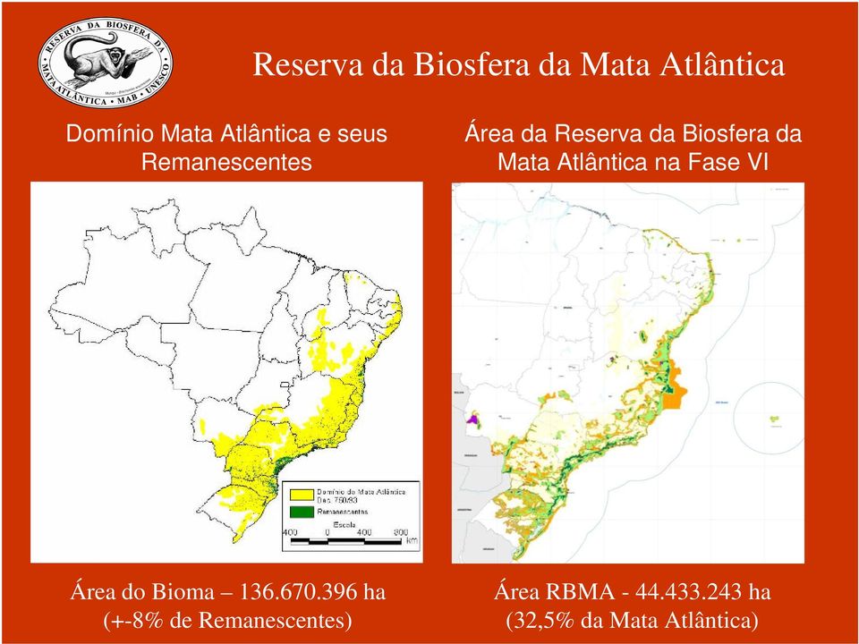 Atlântica na Fase VI Área do Bioma 136.670.