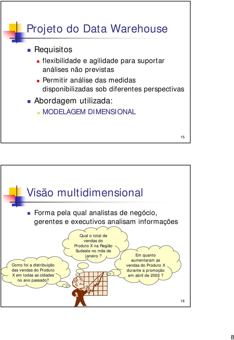 de negócio, gerentes e executivos analisam informações Como foi a distribuição das vendas do Produto X em todas as cidades no ano passado?