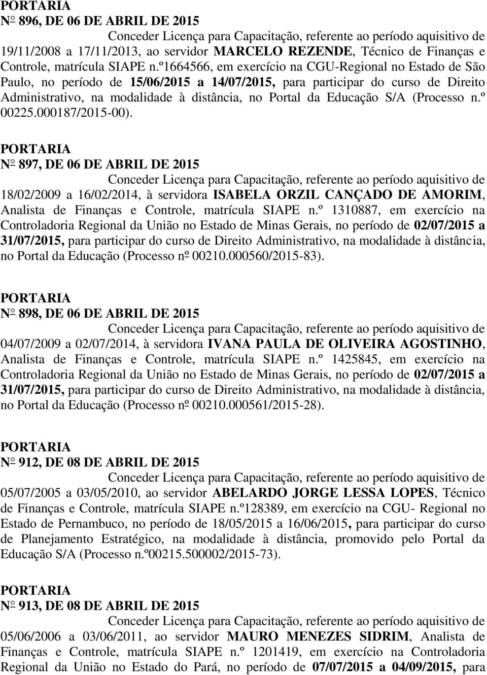 Educação S/A (Processo n.º 00225.000187/2015-00).